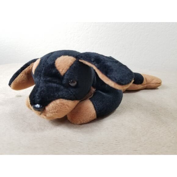 TY Beanie Babies Doby The Doberman 1996 Stuffed Animal Plush Toy 8" Vintage - Picture 2 of 12
